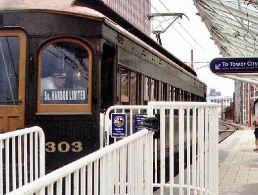trolley car to tower city