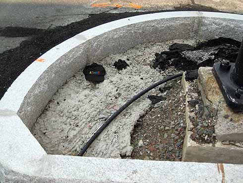 granite curb install