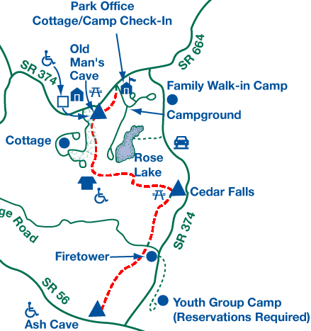 hocking hills map