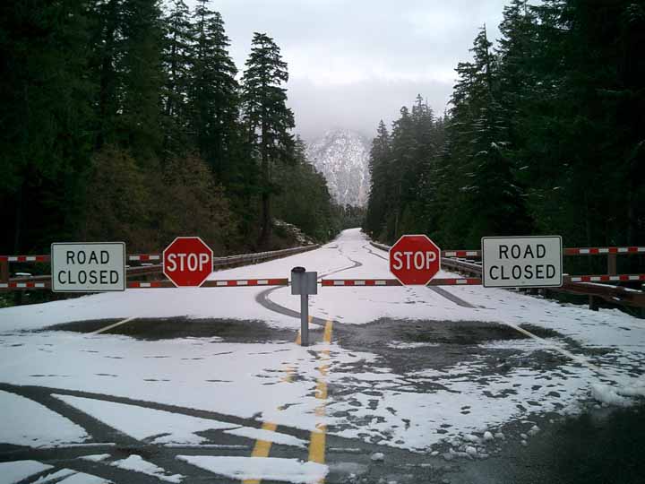 Cascades National Park Snowy Road