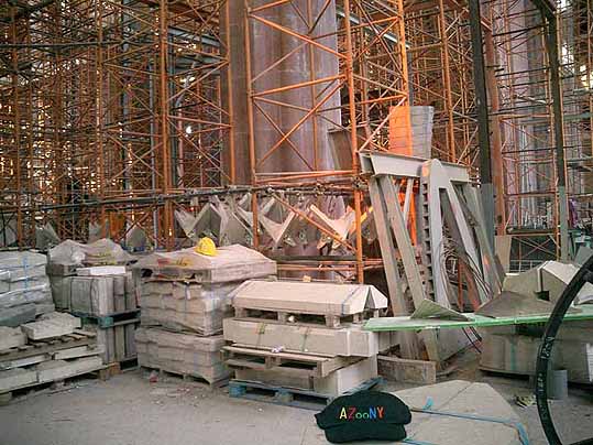 stone, supports, colums, and scaffling support