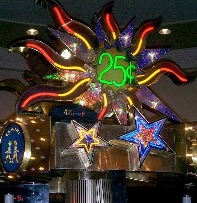 Slot Machine Lights and Glass